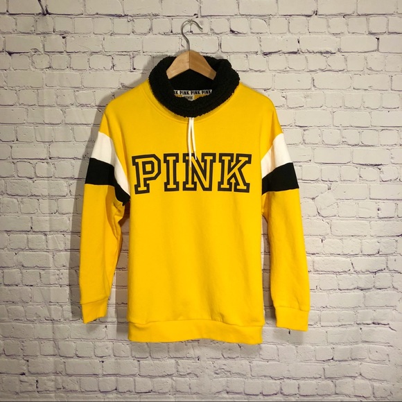 PINK Victoria's Secret Tops - VS Pink Gold High-Neck sweatshirt XS